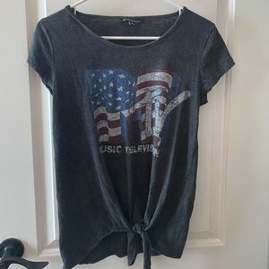 rock & republic mtv usa tied graphic tee (medium)